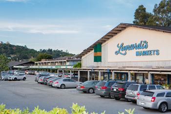 Shopping center down street